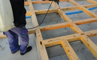 お家が建つ前の大切な作業🔨防蟻工事