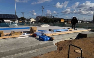 棟上げに向けて、頑張ってくれている職人さんに感謝✨