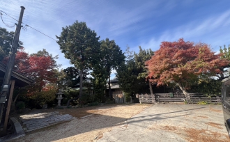 金倉苑と紅葉、そして小さなつぼみ